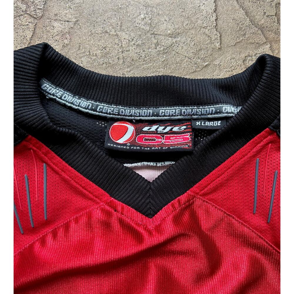 Dye Paintball Jersey XL Red Black Padded Motocross Style Performance Top - Picture 2 of 4